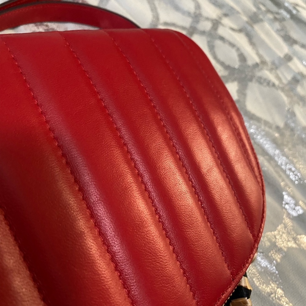 Serena Satchel with Linear Quilting and FREE twilly style scarf - Picture 8 of 13